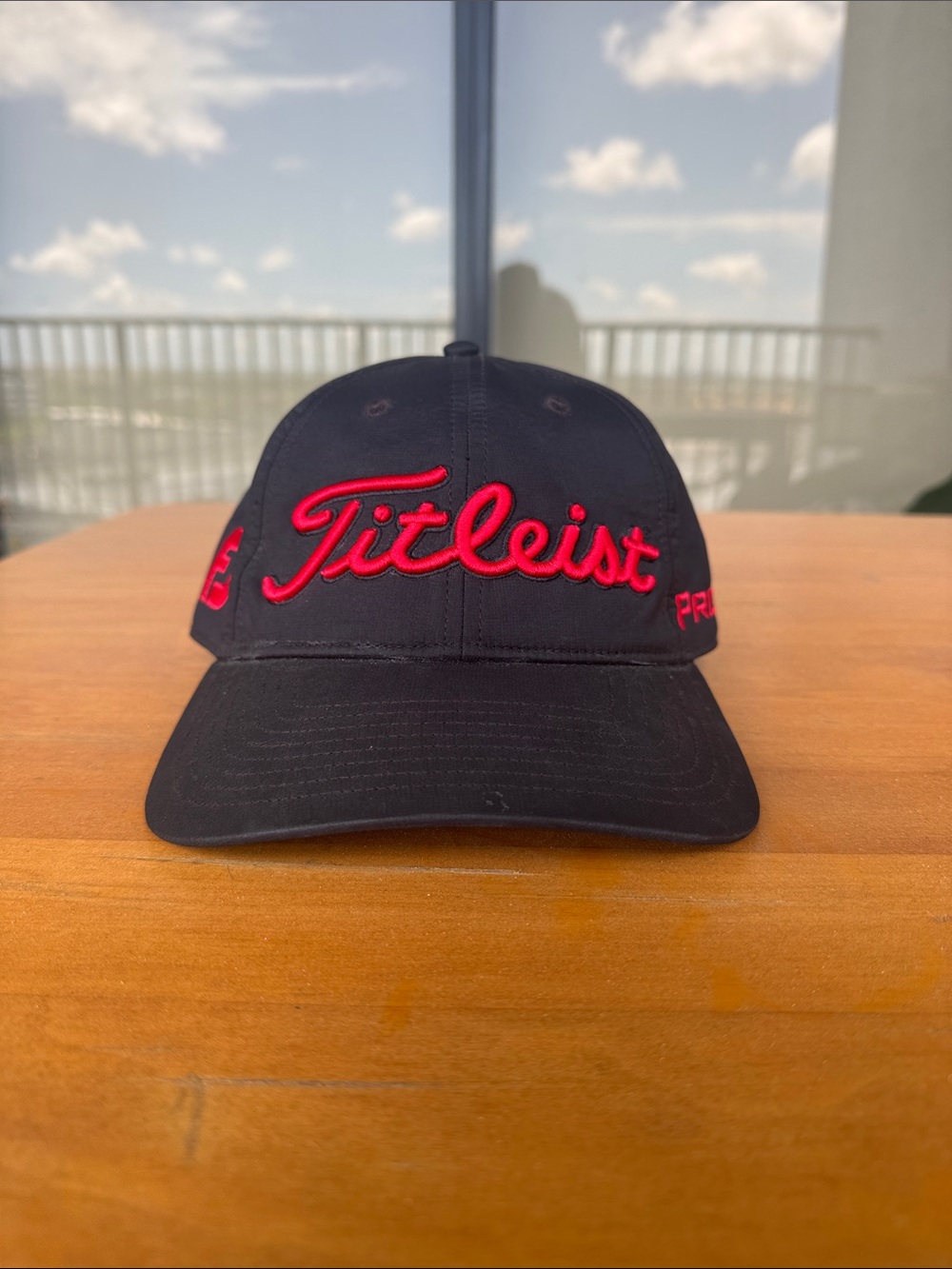 Titleist Pro V1 FootJoy FJ Golf Hat Black Red Adjustable Cap